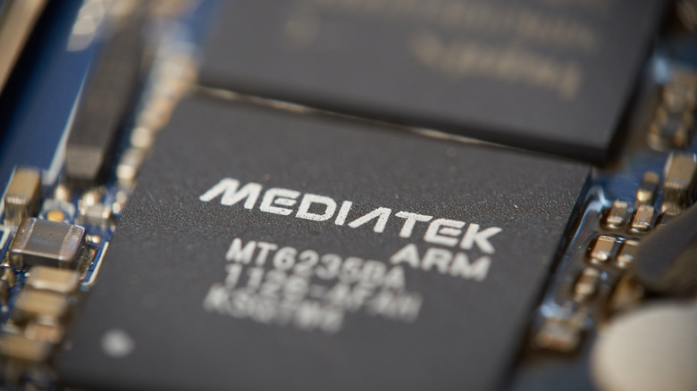 MediaTek logo on chipset