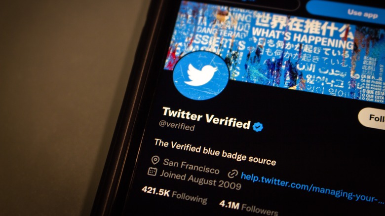 Twitter verified account on phone